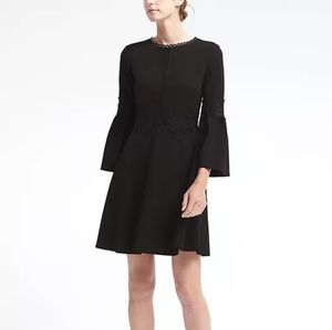 Banana Republic Bell Sleeve Fit and Flair Dress- S